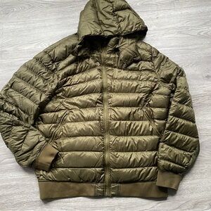 Lululemon Mens Get Up Get Down Hoodie Size XL Olive Green